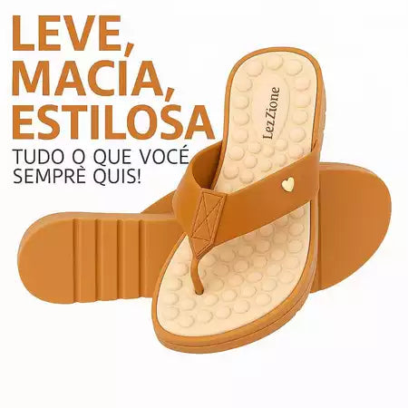 Sandália Feminina Ortopédica Confort Plus – Solado Tratorado Massageador