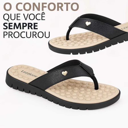 Sandália Feminina Ortopédica Confort Plus – Solado Tratorado Massageador